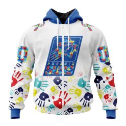 NBA Phoenix Suns Custom Name Number Autism Awareness Hands Zip Up Hoodie