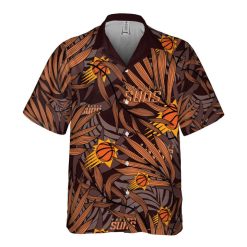 Alternative view of NBA Phoenix Suns Tropical Palm Leaves Hawaiian Shirt