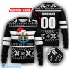 Newcastle United FC Custom Name Number Icy Ugly Christmas Sweater