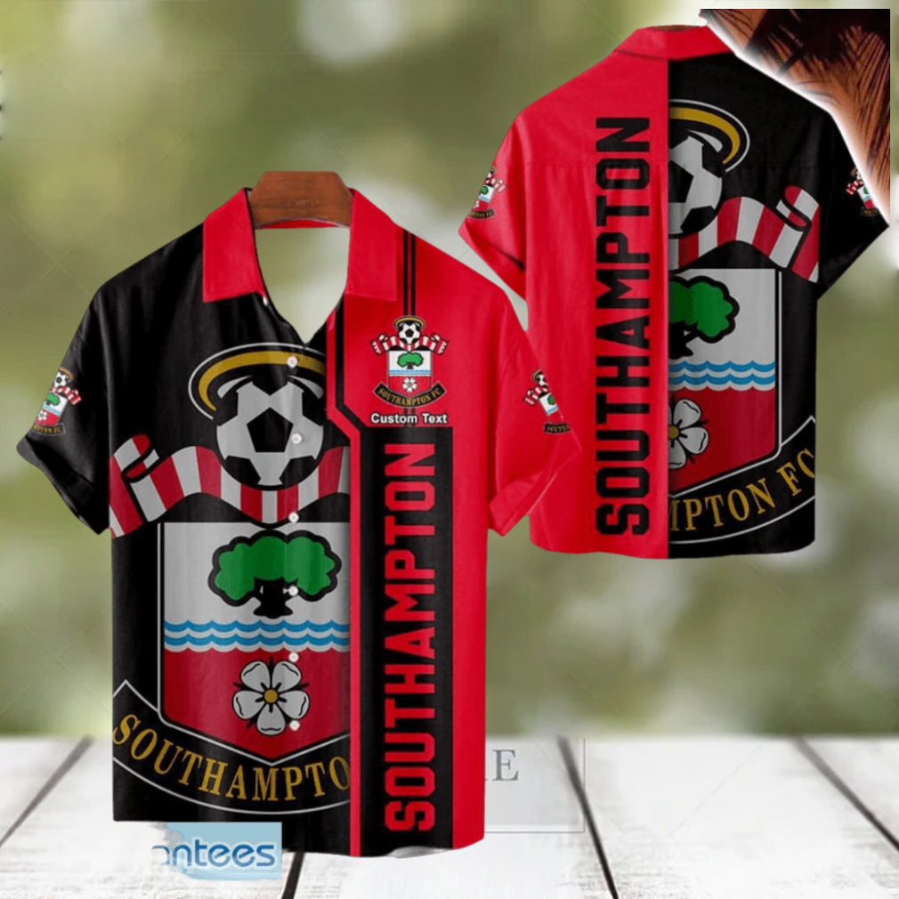 Southampton FC Custom Text Big Logo Hawaiian Shirt