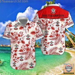Southampton FC Hibiscus Hawaiian Shirt