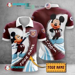 West Ham United FC Custom Name Mickey Polo Shirt