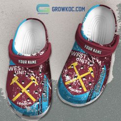 West Ham United FC Custom Name Premier League Football Crocs
