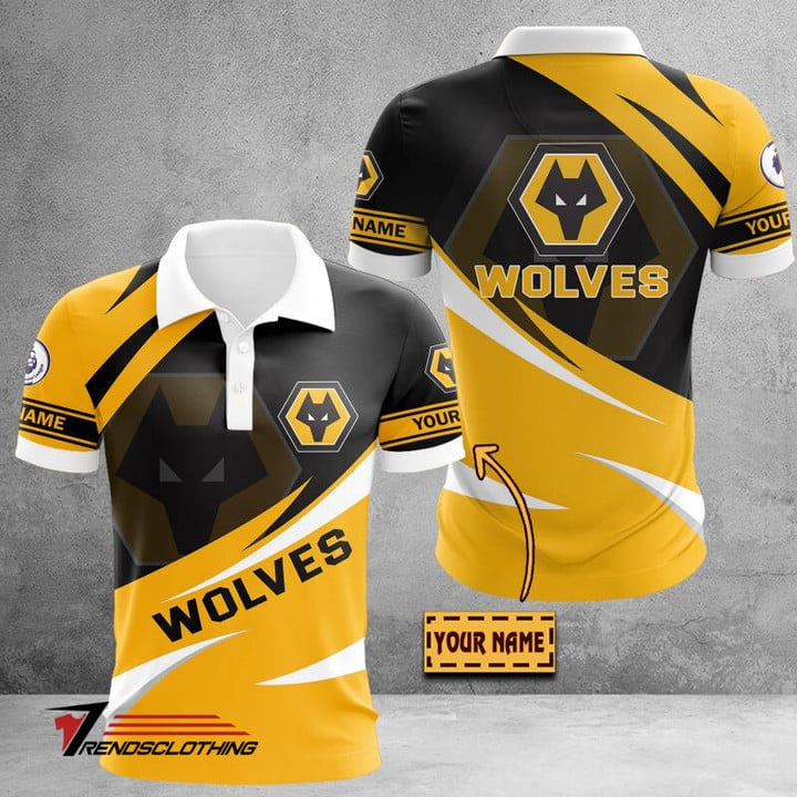 Wolverhampton Wanderers FC Custom Name Logo Polo Shirt