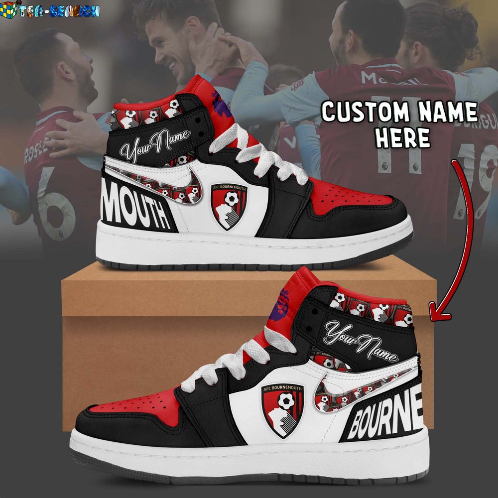 AFC Bournemouth Custom Name Premier League Air Jordan 1 High Sneakers