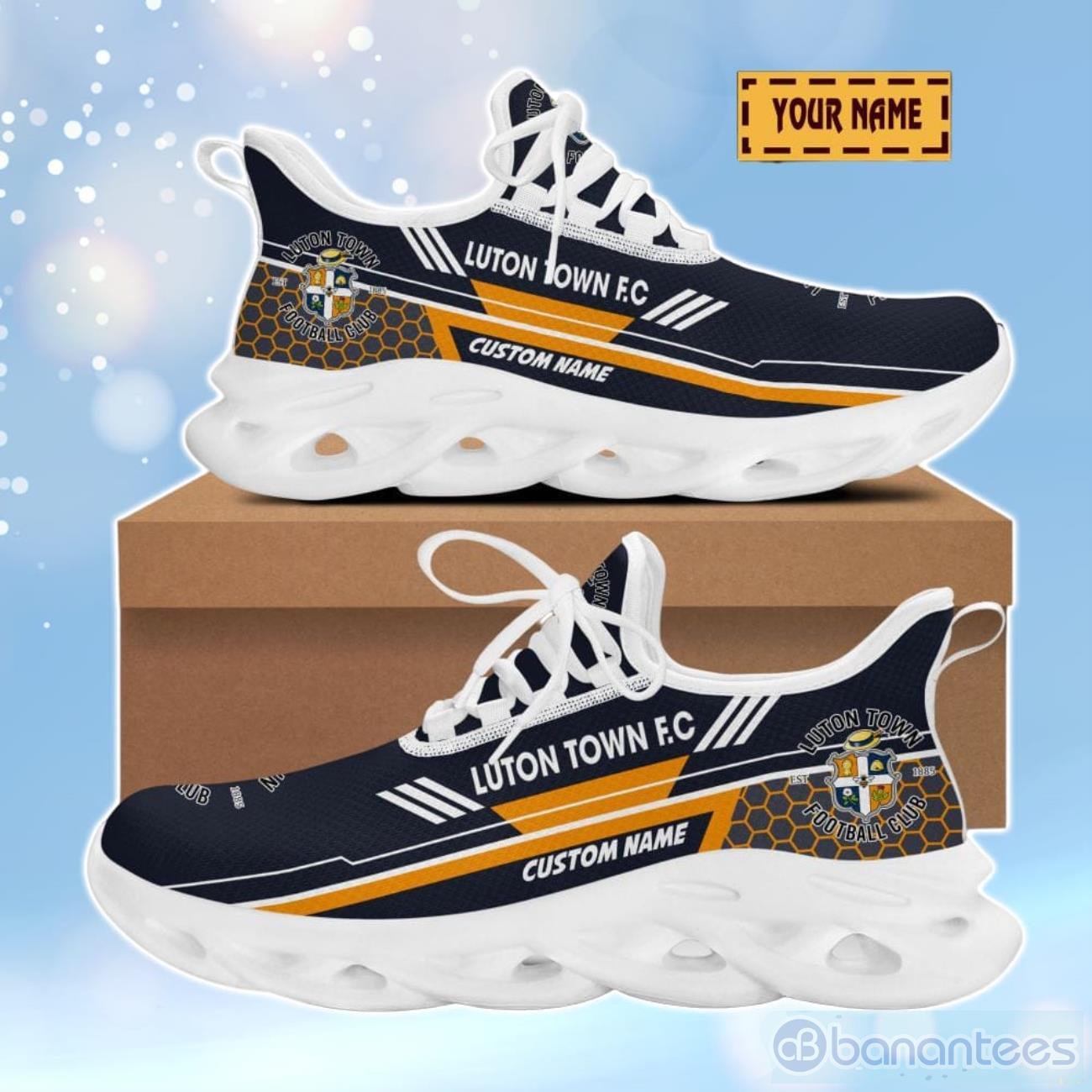 EFL Luton Town FC Custom Name Navy Max Soul Shoes