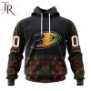 NHL Anaheim Ducks Custom Name Number Black History Month Pullover Hoodie