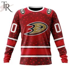 NHL Anaheim Ducks Custom Name Number Valentine Gift Sweatshirt