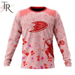 NHL Anaheim Ducks Custom Name x2 Date Valentine Sweatshirt