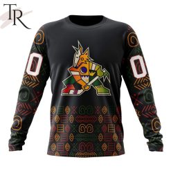 NHL Arizona Coyotes Custom Name Number Black History Month Sweatshirt
