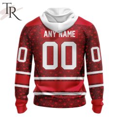 Alternative view of NHL Arizona Coyotes Custom Name Number Valentine Gift Zip Up Hoodie