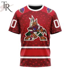 NHL Arizona Coyotes Custom Name Number Valentine Gift T-Shirt