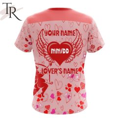 Alternative view of NHL Arizona Coyotes Custom Name x2 Date Valentine T-Shirt