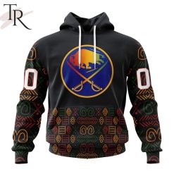 NHL Buffalo Sabres Custom Name Number Black History Month Pullover Hoodie
