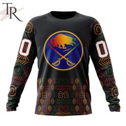 NHL Buffalo Sabres Custom Name Number Black History Month Sweatshirt