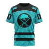 NHL Buffalo Sabres Custom Name Number Fight Ovarian Cancer T-Shirt