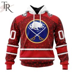 NHL Buffalo Sabres Custom Name Number Valentine Gift Pullover Hoodie