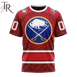 NHL Buffalo Sabres Custom Name Number Valentine Gift T-Shirt