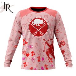 NHL Buffalo Sabres Custom Name x2 Date Valentine Sweatshirt