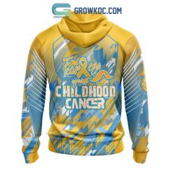 Alternative view of NHL Calgary Flames Against Childhood Cancer Zip Up Hoodie