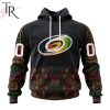 NHL Carolina Hurricanes Custom Name Number Black History Month Pullover Hoodie