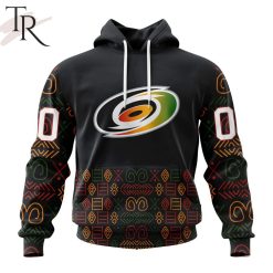 NHL Carolina Hurricanes Custom Name Number Black History Month Pullover Hoodie