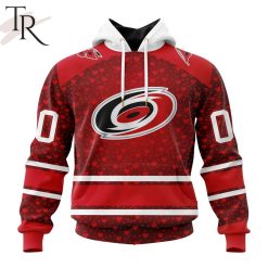 NHL Carolina Hurricanes Custom Name Number Valentine Gift Pullover Hoodie