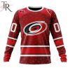 NHL Carolina Hurricanes Custom Name Number Valentine Gift Sweatshirt