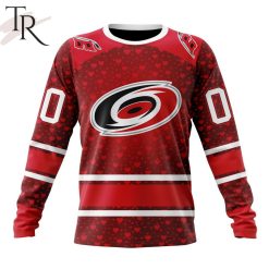 NHL Carolina Hurricanes Custom Name Number Valentine Gift Sweatshirt