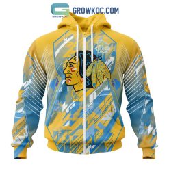 NHL Chicago Blackhawks Against Childhood Cancer Zip Up Hoodie