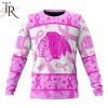 NHL Chicago Blackhawks Custom Name Number Breast Cancer Awareness Month Sweatshirt