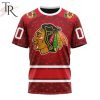 NHL Chicago Blackhawks Custom Name Number Valentine Gift T-Shirt