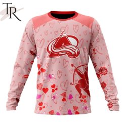 NHL Colorado Avalanche Custom Name x2 Date Valentine Sweatshirt