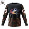 NHL Columbus Blue Jackets Custom Name Number Black History Month Sweatshirt
