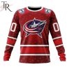 NHL Columbus Blue Jackets Custom Name Number Valentine Gift Sweatshirt