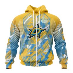 NHL Dallas Stars Against Childhood Cancer Zip Up Hoodie