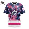 NHL Dallas Stars Custom Name Number Fight Breast Cancer T-Shirt