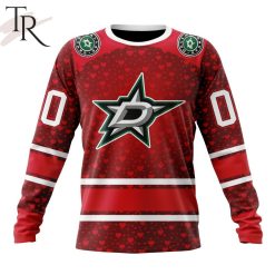 NHL Dallas Stars Custom Name Number Valentine Gift Sweatshirt