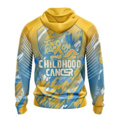 Alternative view of NHL Detroit Red Wings Against Childhood Cancer Zip Up Hoodie