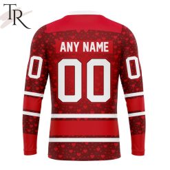 Alternative view of NHL Detroit Red Wings Custom Name Number Valentine Gift Sweatshirt