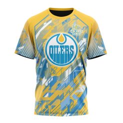 NHL Edmonton Oilers Custom Name Number Against Childhood Cancer T-Shirt