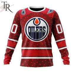 NHL Edmonton Oilers Custom Name Number Valentine Gift Sweatshirt