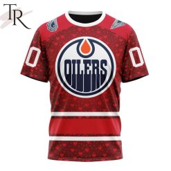 NHL Edmonton Oilers Custom Name Number Valentine Gift T-Shirt