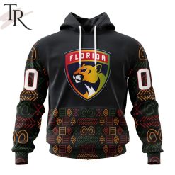 NHL Florida Panthers Custom Name Number Black History Month Pullover Hoodie