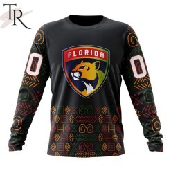 NHL Florida Panthers Custom Name Number Black History Month Sweatshirt