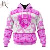 NHL Florida Panthers Custom Name Number Breast Cancer Awareness Month Pullover Hoodie