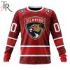NHL Florida Panthers Custom Name Number Valentine Gift Sweatshirt