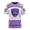 NHL Florida Panthers Custom Name Number Lavender Hockey Fights Cancer T-Shirt