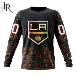 NHL Los Angeles Kings Custom Name Number Black History Month Sweatshirt