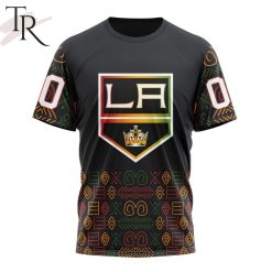 NHL Los Angeles Kings Custom Name Number Black History Month T-Shirt